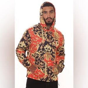 Baroque Gold by Drill Clothing Co Red Gold Lion Hoodie L